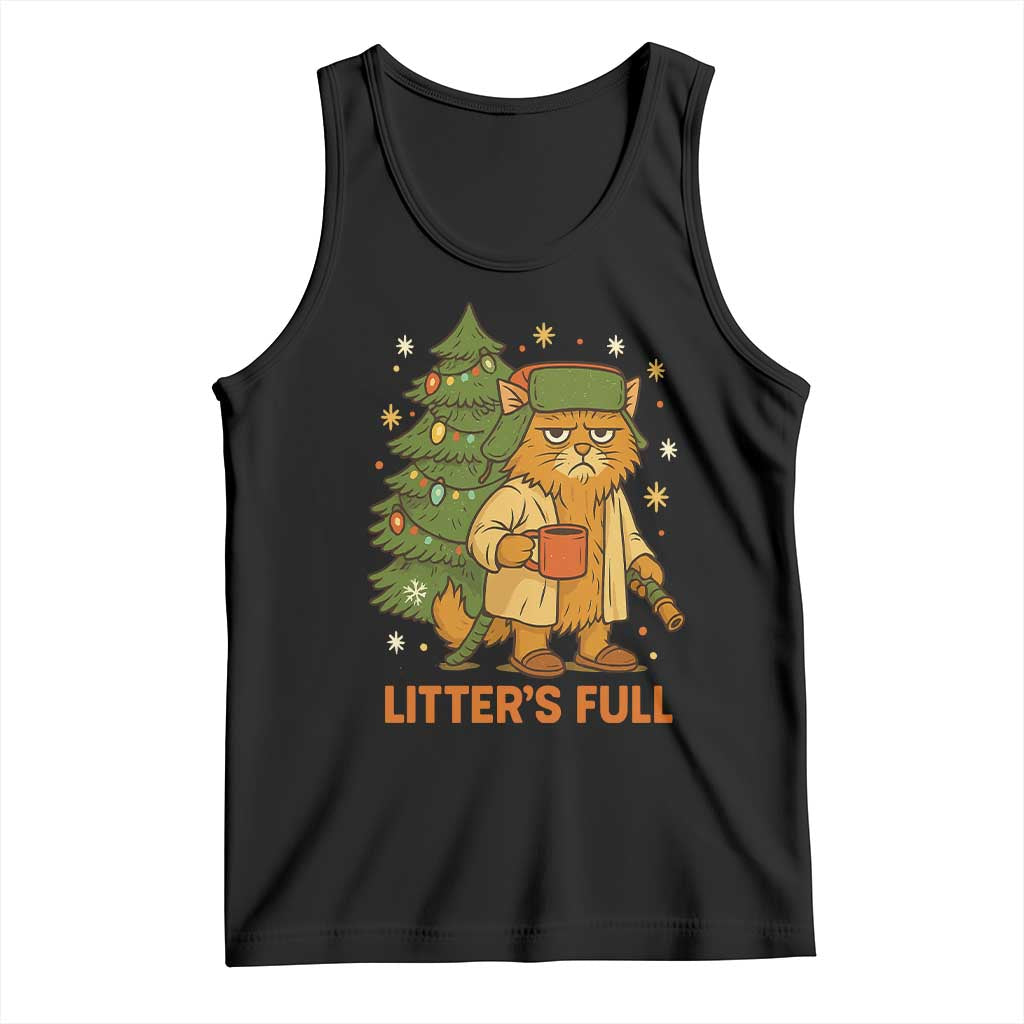 Litters Full Tank Top Funny Christmas Vacation Cat - Wonder Print Shop