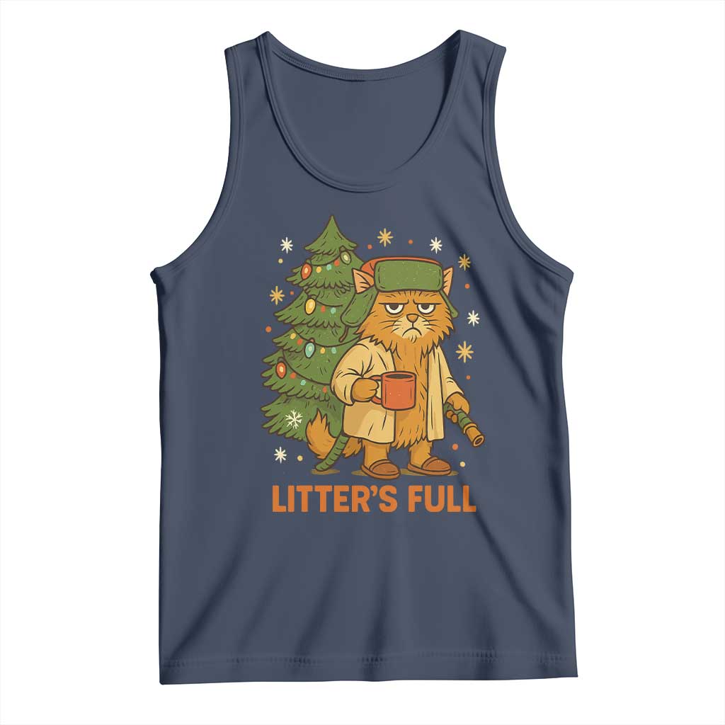 Litters Full Tank Top Funny Christmas Vacation Cat - Wonder Print Shop