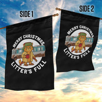 Merry Christmas Litters Full Garden Flag Funny Christmas Vacation Cat - Wonder Print Shop