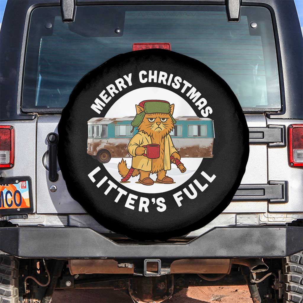 Merry Christmas Litters Full Spare Tire Cover Funny Christmas Vacation Cat - Wonder Print Shop