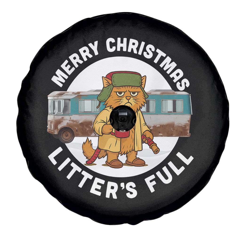 Merry Christmas Litters Full Spare Tire Cover Funny Christmas Vacation Cat - Wonder Print Shop