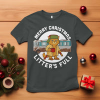 Merry Christmas Litters Full T Shirt Funny Christmas Vacation Cat - Wonder Print Shop