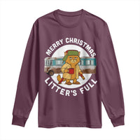 Merry Christmas Litters Full Long Sleeve Shirt Funny Christmas Vacation Cat - Wonder Print Shop