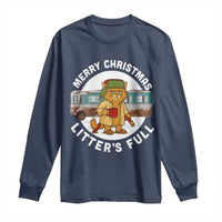 Merry Christmas Litters Full Long Sleeve Shirt Funny Christmas Vacation Cat - Wonder Print Shop