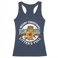 Merry Christmas Litters Full Racerback Tank Top Funny Christmas Vacation Cat - Wonder Print Shop