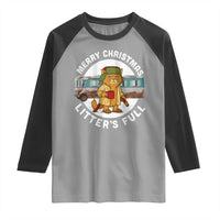 Merry Christmas Litters Full Raglan Shirt Funny Christmas Vacation Cat - Wonder Print Shop