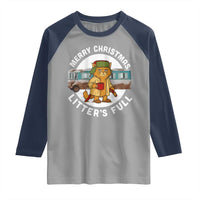Merry Christmas Litters Full Raglan Shirt Funny Christmas Vacation Cat - Wonder Print Shop