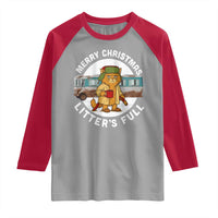 Merry Christmas Litters Full Raglan Shirt Funny Christmas Vacation Cat - Wonder Print Shop