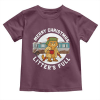 Merry Christmas Litters Full Toddler T Shirt Funny Christmas Vacation Cat - Wonder Print Shop