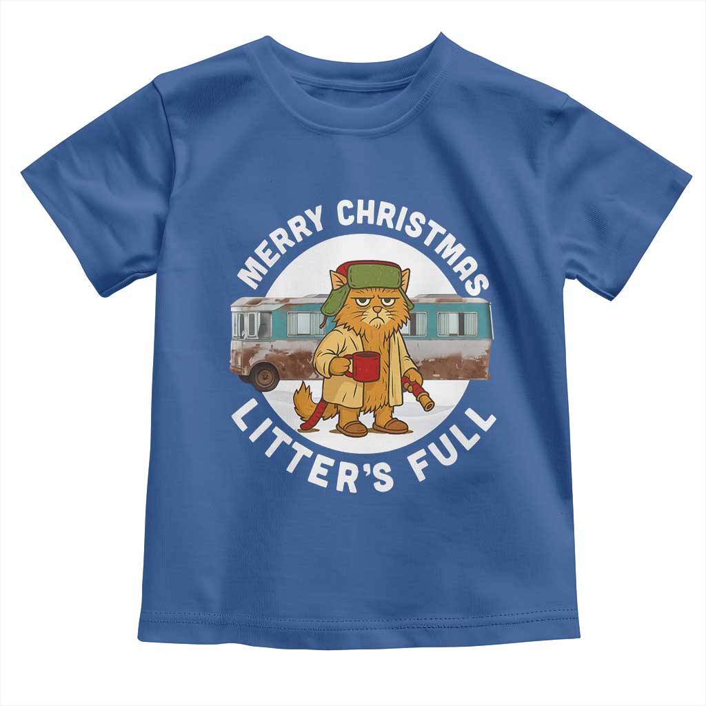 Merry Christmas Litters Full Toddler T Shirt Funny Christmas Vacation Cat - Wonder Print Shop