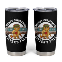 Merry Christmas Litters Full Tumbler Cup Funny Christmas Vacation Cat - Wonder Print Shop