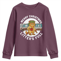 Merry Christmas Litters Full Youth Sweatshirt Funny Christmas Vacation Cat - Wonder Print Shop