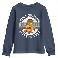 Merry Christmas Litters Full Youth Sweatshirt Funny Christmas Vacation Cat - Wonder Print Shop