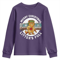 Merry Christmas Litters Full Youth Sweatshirt Funny Christmas Vacation Cat - Wonder Print Shop