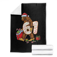 Christmas Bigfoot 67 Meme Throw Blanket Funny Six Seven Gen Alpha Slang Sasquatch - Wonder Print Shop
