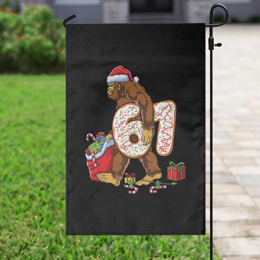 Christmas Bigfoot 67 Meme Garden Flag Funny Six Seven Gen Alpha Slang Sasquatch - Wonder Print Shop