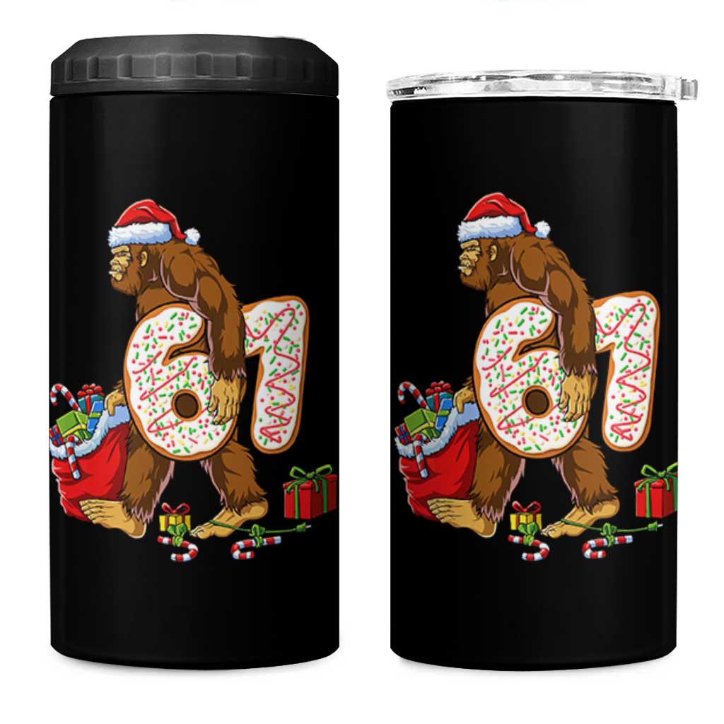 Christmas Bigfoot 67 Meme 4 in 1 Can Cooler Tumbler Funny Six Seven Gen Alpha Slang Sasquatch - Wonder Print Shop