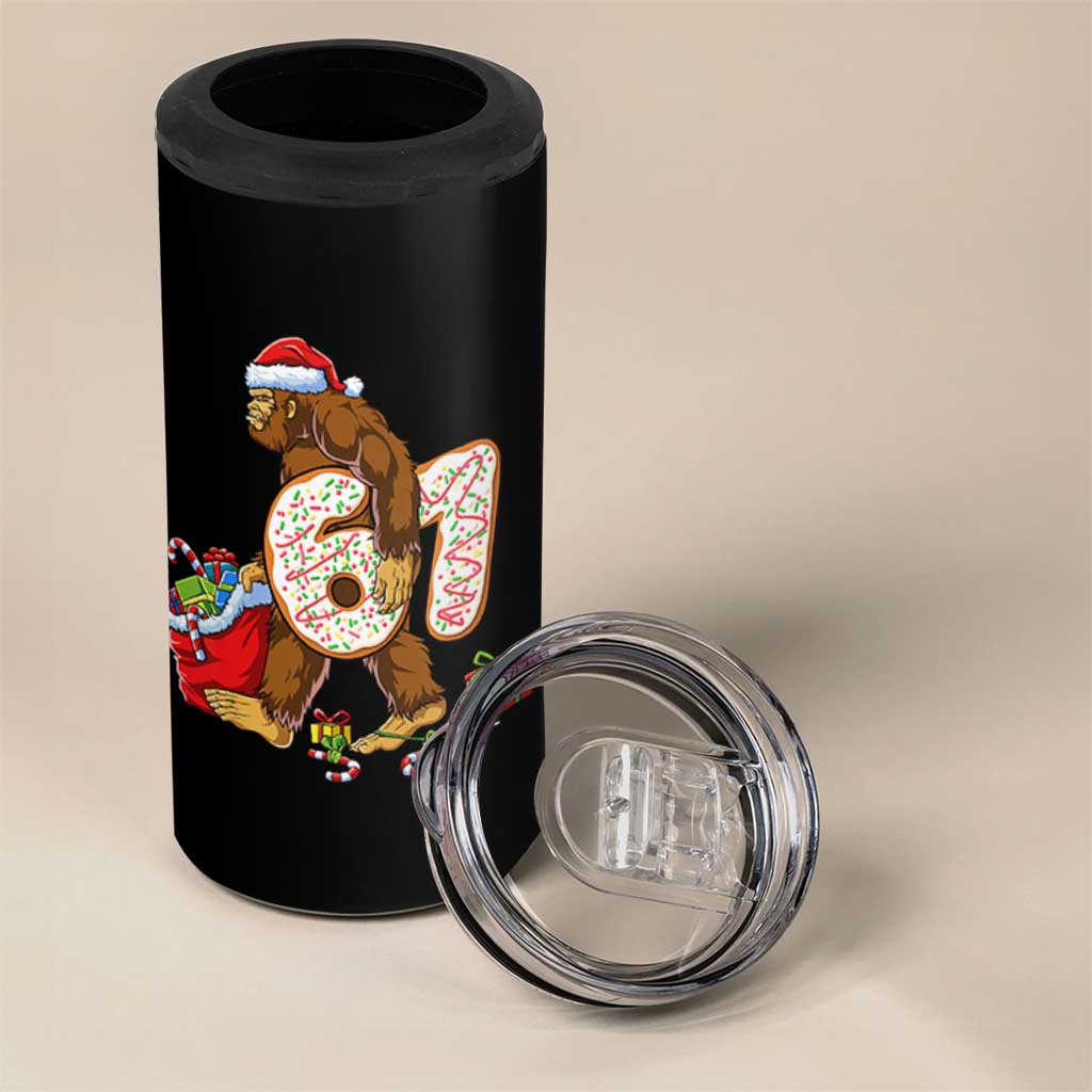 Christmas Bigfoot 67 Meme 4 in 1 Can Cooler Tumbler Funny Six Seven Gen Alpha Slang Sasquatch - Wonder Print Shop