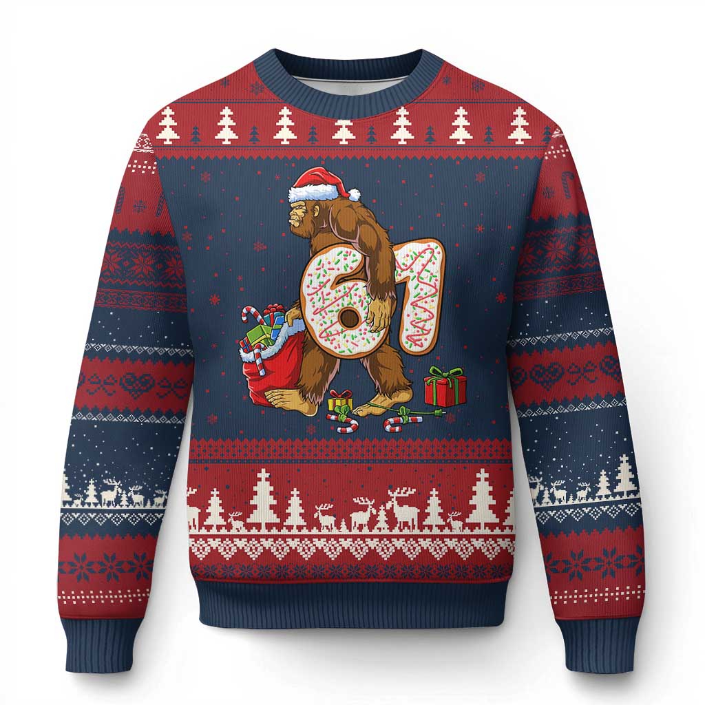 Xmas Bigfoot 67 Meme Ugly Christmas Sweater Funny Six Seven Gen Alpha Slang Sasquatch - Wonder Print Shop