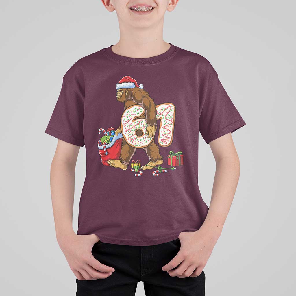 Christmas Bigfoot 67 Meme T Shirt For Kid Funny Six Seven Gen Alpha Slang Sasquatch - Wonder Print Shop