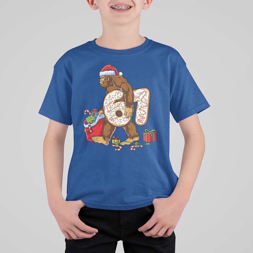 Christmas Bigfoot 67 Meme T Shirt For Kid Funny Six Seven Gen Alpha Slang Sasquatch - Wonder Print Shop