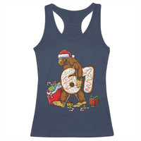 Christmas Bigfoot 67 Meme Racerback Tank Top Funny Six Seven Gen Alpha Slang Sasquatch - Wonder Print Shop