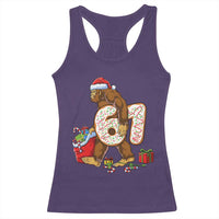 Christmas Bigfoot 67 Meme Racerback Tank Top Funny Six Seven Gen Alpha Slang Sasquatch - Wonder Print Shop