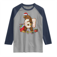 Christmas Bigfoot 67 Meme Raglan Shirt Funny Six Seven Gen Alpha Slang Sasquatch - Wonder Print Shop