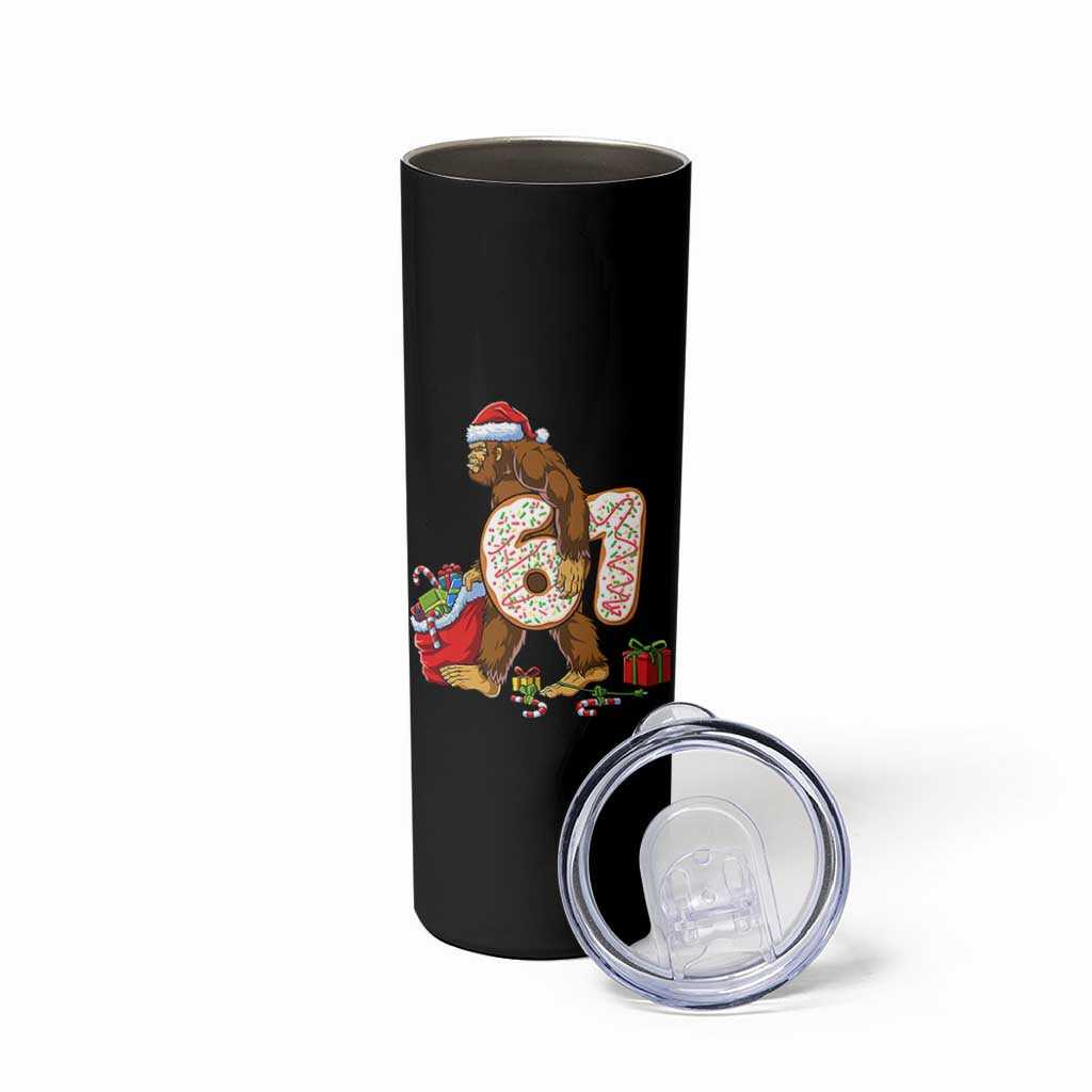 Christmas Bigfoot 67 Meme Skinny Tumbler Funny Six Seven Gen Alpha Slang Sasquatch - Wonder Print Shop