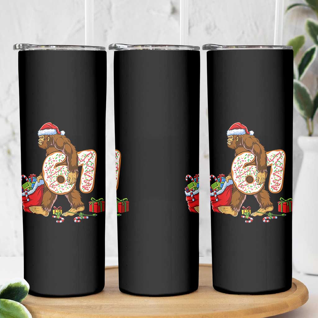 Christmas Bigfoot 67 Meme Skinny Tumbler Funny Six Seven Gen Alpha Slang Sasquatch - Wonder Print Shop