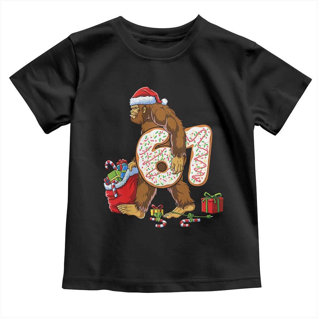 Christmas Bigfoot 67 Meme Toddler T Shirt Funny Six Seven Gen Alpha Slang Sasquatch - Wonder Print Shop