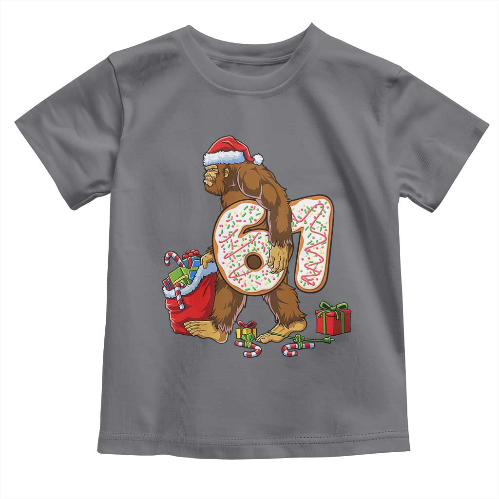 Christmas Bigfoot 67 Meme Toddler T Shirt Funny Six Seven Gen Alpha Slang Sasquatch - Wonder Print Shop