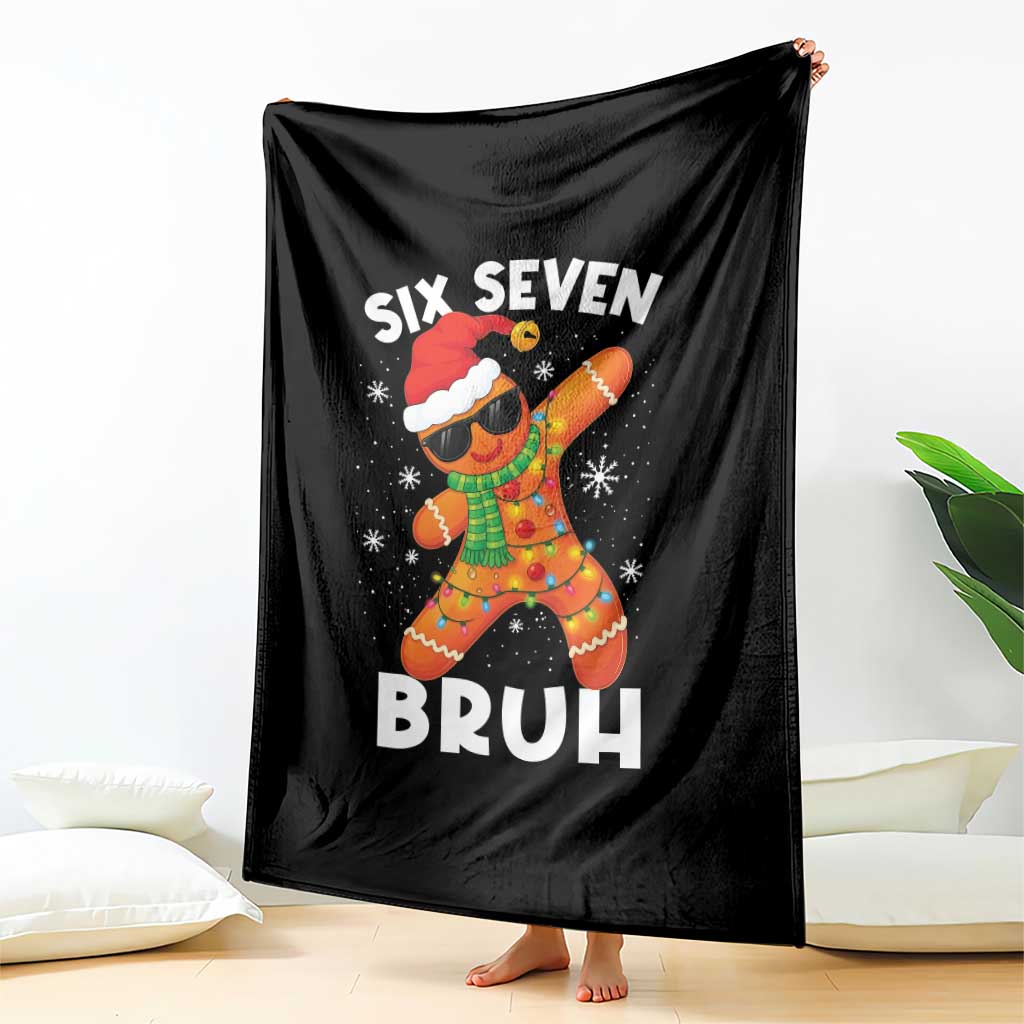 67 Christmas Six Seven Bruh Gingerbread Throw Blanket Funny Six Seven Meme Boys - Wonder Print Shop