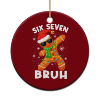 67 Christmas Six Seven Bruh Gingerbread Ceramic Ornament Funny Six Seven Meme Boys - Wonder Print Shop