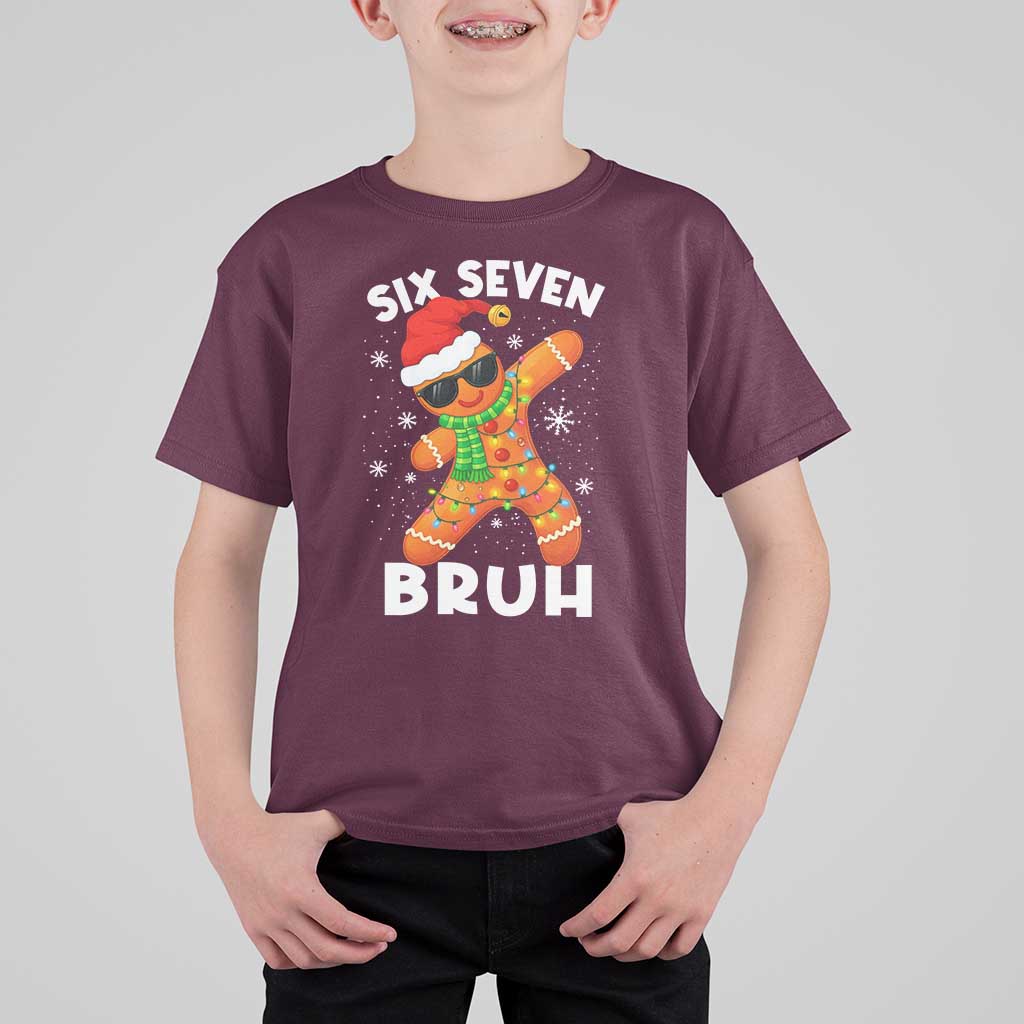 67 Christmas Six Seven Bruh Gingerbread T Shirt For Kid Funny Six Seven Meme Boys - Wonder Print Shop