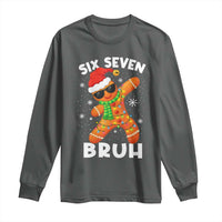 67 Christmas Six Seven Bruh Gingerbread Long Sleeve Shirt Funny Six Seven Meme Boys - Wonder Print Shop