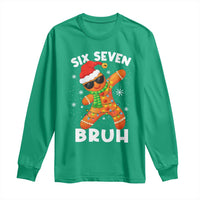 67 Christmas Six Seven Bruh Gingerbread Long Sleeve Shirt Funny Six Seven Meme Boys - Wonder Print Shop