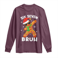 67 Christmas Six Seven Bruh Gingerbread Long Sleeve Shirt Funny Six Seven Meme Boys - Wonder Print Shop