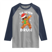 67 Christmas Six Seven Bruh Gingerbread Raglan Shirt Funny Six Seven Meme Boys - Wonder Print Shop