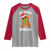 67 Christmas Six Seven Bruh Gingerbread Raglan Shirt Funny Six Seven Meme Boys - Wonder Print Shop