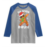 67 Christmas Six Seven Bruh Gingerbread Raglan Shirt Funny Six Seven Meme Boys - Wonder Print Shop