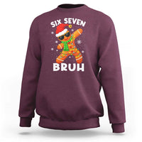 67 Christmas Six Seven Bruh Gingerbread Sweatshirt Funny Six Seven Meme Boys - Wonder Print Shop