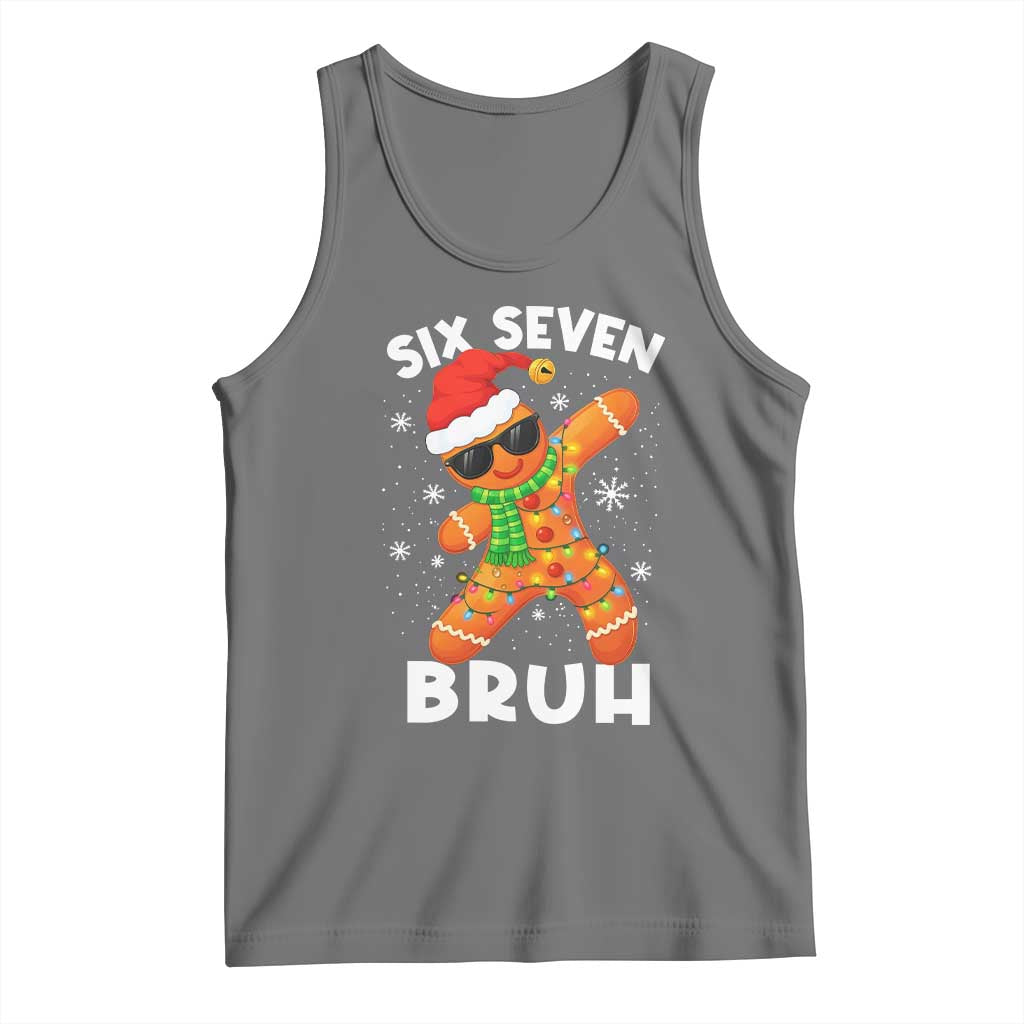 67 Christmas Six Seven Bruh Gingerbread Tank Top Funny Six Seven Meme Boys - Wonder Print Shop