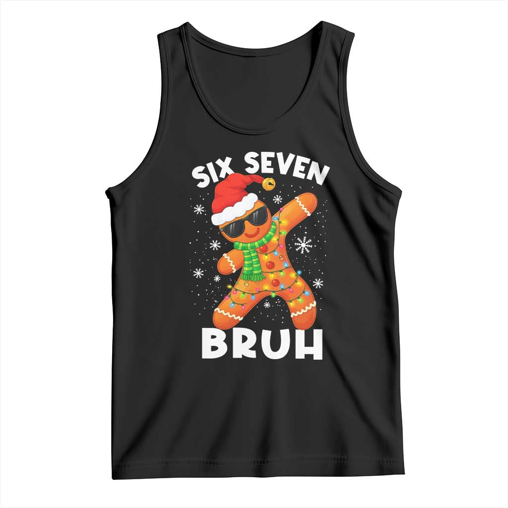 67 Christmas Six Seven Bruh Gingerbread Tank Top Funny Six Seven Meme Boys - Wonder Print Shop