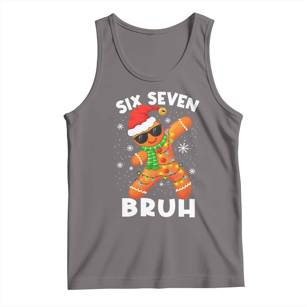 67 Christmas Six Seven Bruh Gingerbread Tank Top Funny Six Seven Meme Boys - Wonder Print Shop