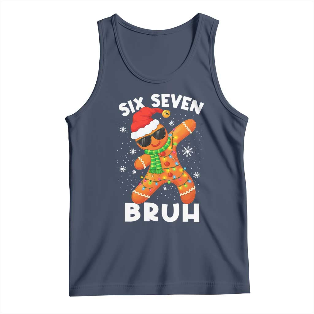 67 Christmas Six Seven Bruh Gingerbread Tank Top Funny Six Seven Meme Boys - Wonder Print Shop