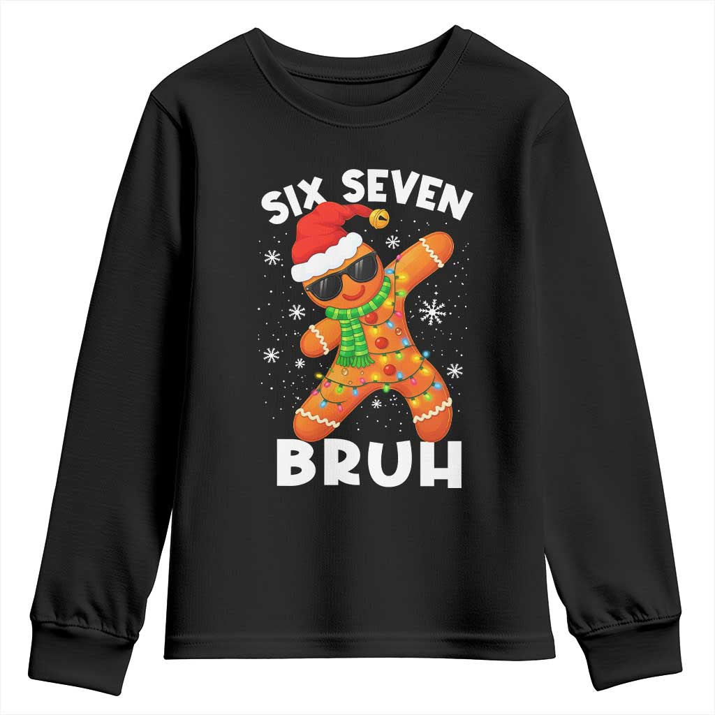 67 Christmas Six Seven Bruh Gingerbread Youth Sweatshirt Funny Six Seven Meme Boys - Wonder Print Shop