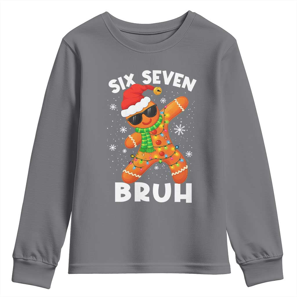 67 Christmas Six Seven Bruh Gingerbread Youth Sweatshirt Funny Six Seven Meme Boys - Wonder Print Shop