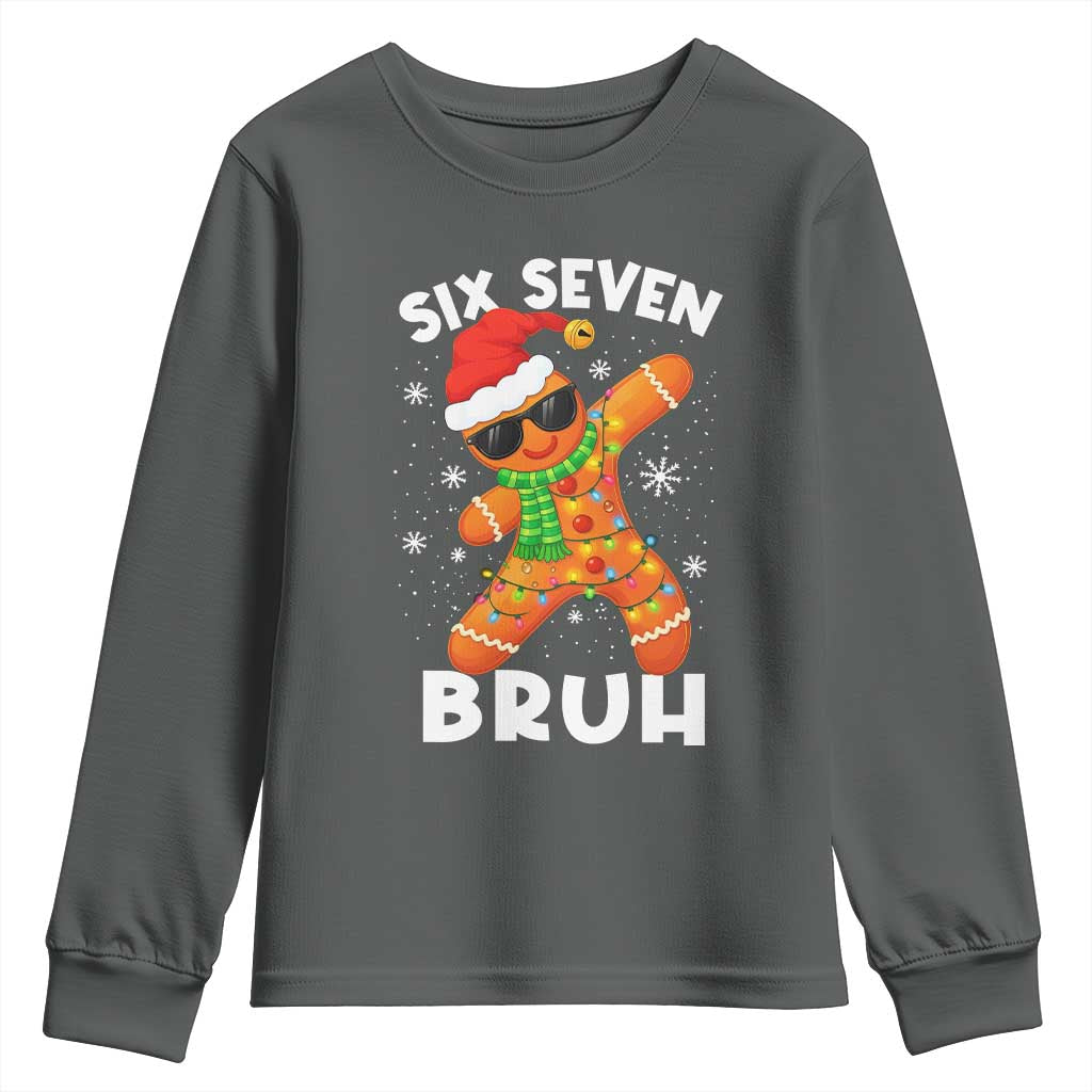 67 Christmas Six Seven Bruh Gingerbread Youth Sweatshirt Funny Six Seven Meme Boys - Wonder Print Shop