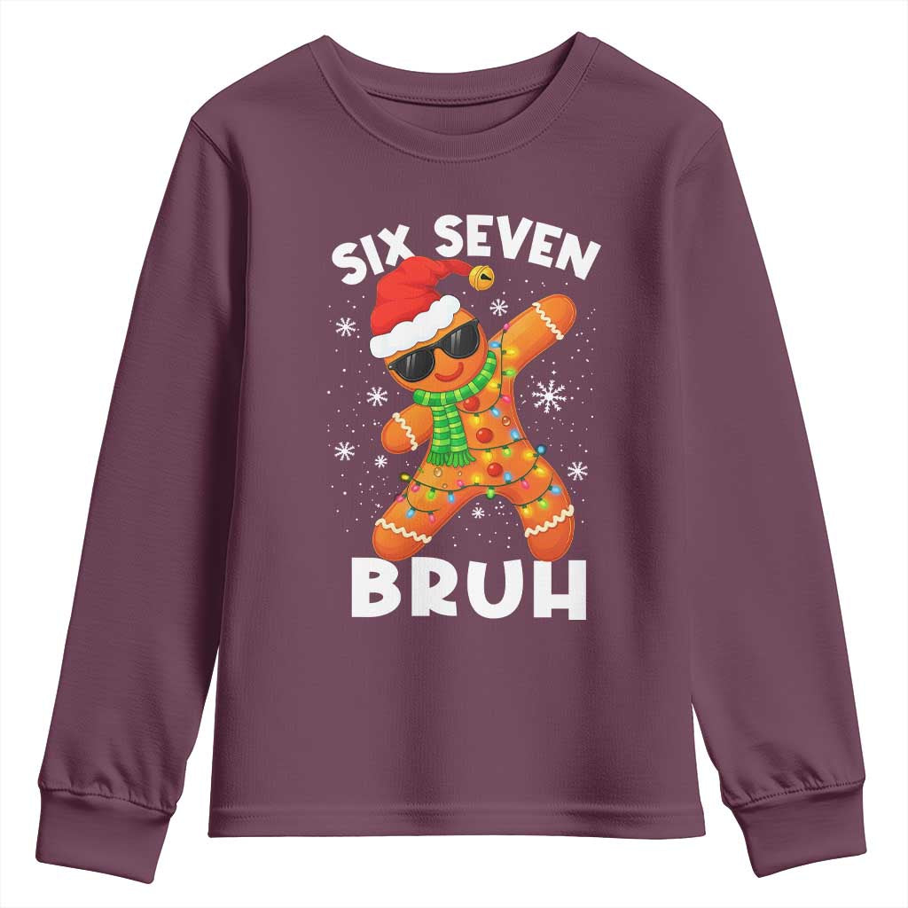 67 Christmas Six Seven Bruh Gingerbread Youth Sweatshirt Funny Six Seven Meme Boys - Wonder Print Shop